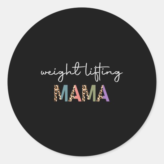 Weightlifting Mama Women Gift - Funny Weightlifter Runder Aufkleber (Vorderseite)