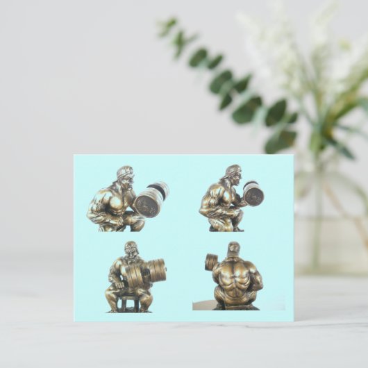 Weightlifting Postkarte (Stehend Vorderseite)