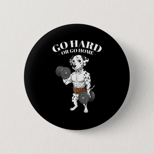 Weightlifting Quotes, Go Hard, Train Hard Bodybuil Button (Vorderseite)