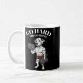 Weightlifting Quotes, Go Hard, Train Hard Bodybuil Kaffeetasse (Links)