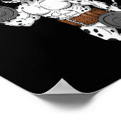 Weightlifting Quotes, Go Hard, Train Hard Bodybuil Poster (Ecke)