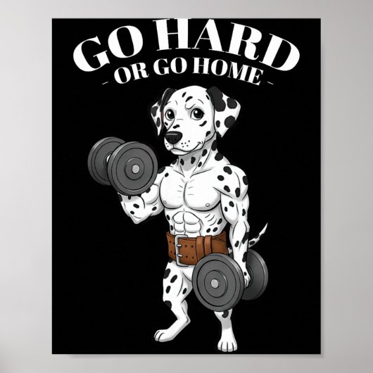 Weightlifting Quotes, Go Hard, Train Hard Bodybuil Poster (Vorne)