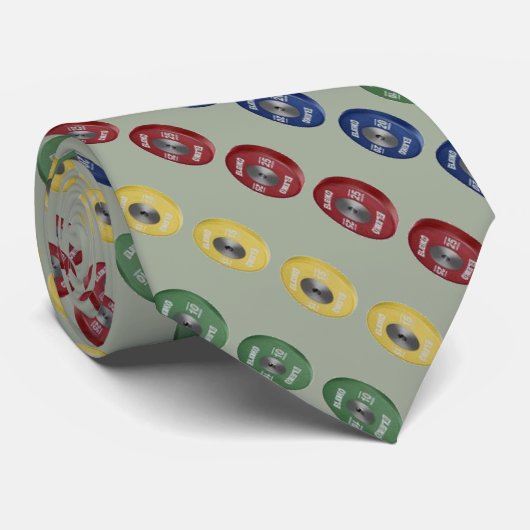 Weightlifting-Stoßplatten-Krawatte - Grau Krawatte (Gerollt)