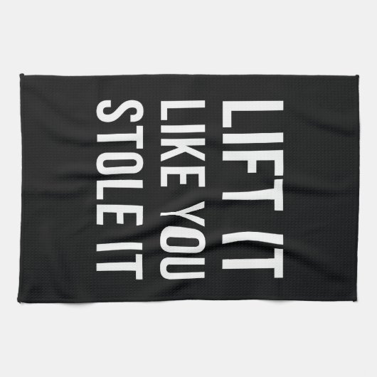 Weightlifting-Turnhallen-Zitat-Aufzug es Geschirrtuch (Horizontal)