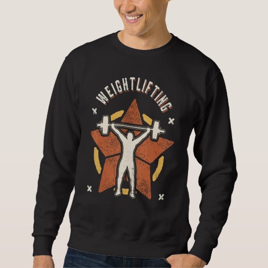 Weightlifting Vintage Retro Classic Sport Sweatshirt (Vorderseite)