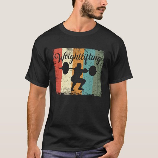 Weightlifting Weightlifter Retro Vintage Apparel T-Shirt (Vorderseite)