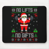 Weightlifting Workout Gym Santa Christmas Ugly Swe Mousepad (Vorne)