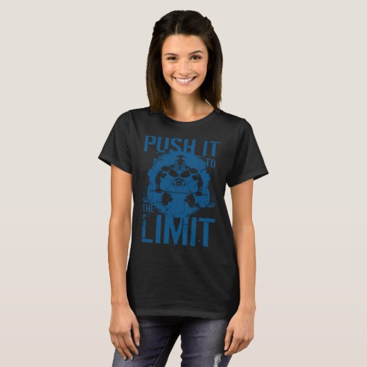 Weightlifting Workout Spartan Push It To The Limit T-Shirt (Vorne ganz)