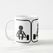 Weightliftingsymbol-Tasse Kaffeetasse (Links)