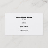 Weightloss Visitenkarten Visitenkarte (Rückseite)