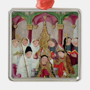Weihe eines Bischofs, Valencian Schule Silbernes Ornament