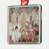 Weihe eines Bischofs, Valencian Schule Silbernes Ornament (Links)