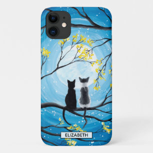 Weiher Mond mit Katzen  Name hinzufügen Case-Mate iPhone Hülle