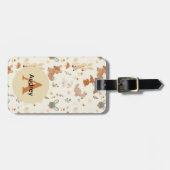 Weiher Waldtiere Grünmuster Gepäckanhänger (Vorderseite horizontal)