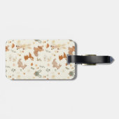 Weiher Waldtiere Grünmuster Gepäckanhänger (Rückseite horizontal)