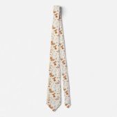 Weiher Waldtiere Grünmuster Krawatte (Vorderseite)