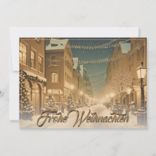 Weihlich naverschneite Straßen einer Innenstadt