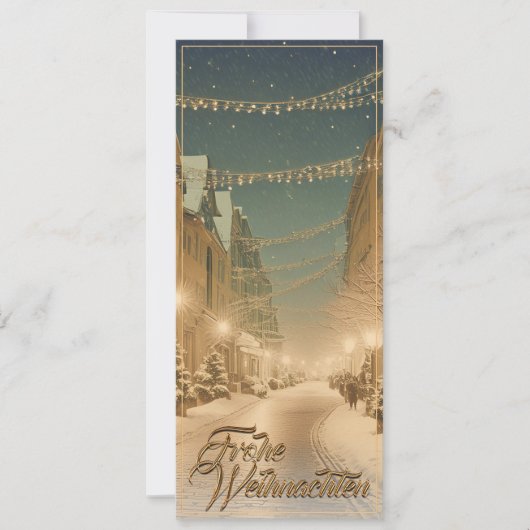 Weihlich naverschneite Straßen einer Innenstadt (Vorderseite)