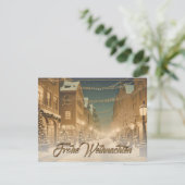 Weihlich naverschneite Straßen einer Innenstadt (Stehend Vorderseite)