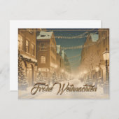 Weihlich naverschneite Straßen einer Innenstadt (Vorne/Hinten)