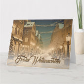 Weihlich naverschneite Straßen einer Innenstadt Karte (Vorderseite)