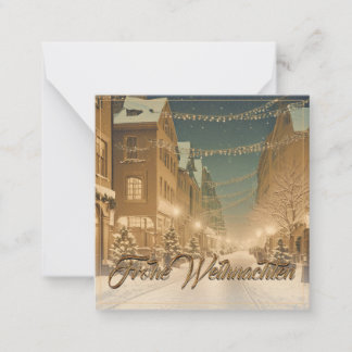 Weihlich naverschneite Straßen einer Innenstadt Mitteilungskarte