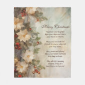 Weihnacht irischer Segen | Hübsche Winter-Blume Fleecedecke (Vorderseite)