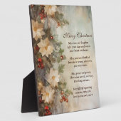 Weihnacht irischer Segen | Hübsche Winter-Blume Fotoplatte (Seite)