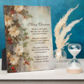 Weihnacht irischer Segen | Hübsche Winter-Blume Fotoplatte (Seite)