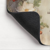 Weihnacht irischer Segen | Hübsche Winter-Blume Mousepad (Ecke)