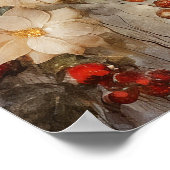 Weihnacht irischer Segen | Hübsche Winter-Blume Poster (Ecke)