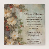 Weihnacht irischer Segen | Hübsche Winter-Blume Puzzle (Vertikal)