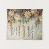 Weihnacht irischer Segen | Hübsche Winter-Blume Wandteppich (Vorderseite (Horizontal))