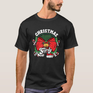 Weihnacht Mädchen Coquette Schleife Frohe Weihnach T-Shirt