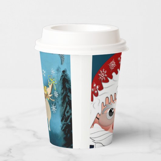 Weihnacht Papp Design Pappbecher (Rechts)