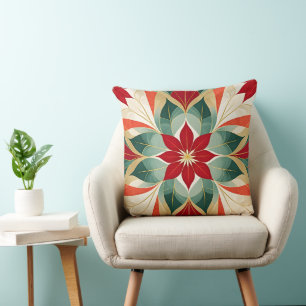 Weihnacht Themed Poinsettia Kissen