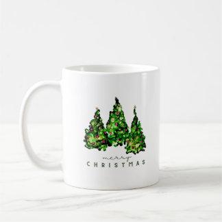 Weihnachtbaum-Keramikbecher mit Alkohol-Tinte-Desi Kaffeetasse