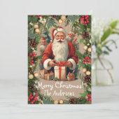 Weihnachten 10 Frohe Weihnachten! Weihnachtskarte Einladung (Stehend Vorderseite)