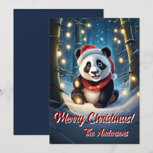 Weihnachten 10 Panda, Happy Holidays, Weihnachtska Einladung