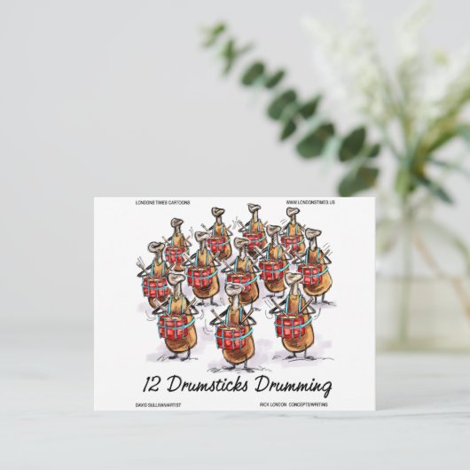 Weihnachten 12 Drumsticks Drumming Geschenke & T-S (Stehend Vorderseite)