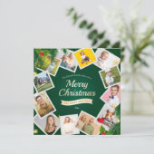 Weihnachten 12 Foto Collage Urlaubskarte (Stehend Vorderseite)