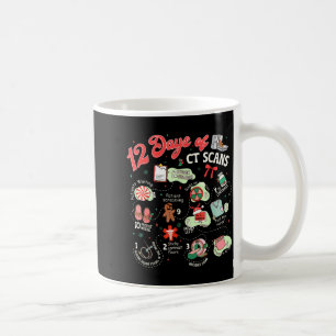 Weihnachten 12 Tage eines CT-Technologen Katze Sca Kaffeetasse