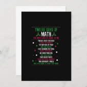 Weihnachten 12 Tage Mathe Einladung (Vorne/Hinten)