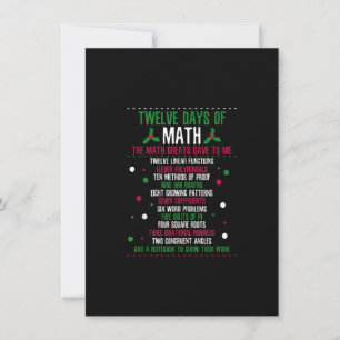 Weihnachten 12 Tage Mathe Einladung