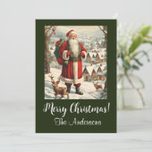 Weihnachten 13 Frohe Weihnachten! Weihnachtskarte Einladung (Stehend Vorderseite)