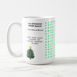 Weihnachten 15 Word Puzzle Spaß Kaffeetasse