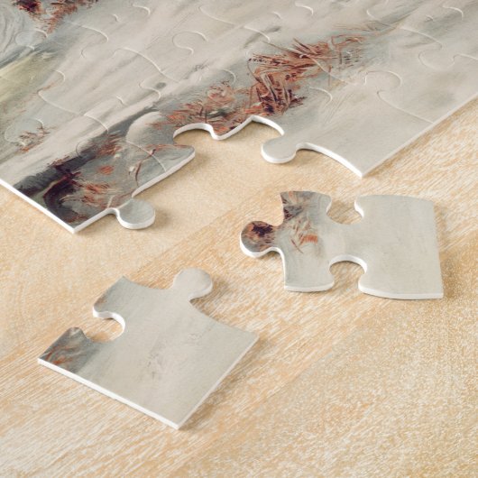 Weihnachten 1885 W C Bauer Schlittelfahrt zur Kirc Puzzle (Seite)