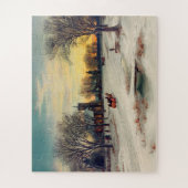 Weihnachten 1885 W C Bauer Schlittelfahrt zur Kirc Puzzle (Vertikal)