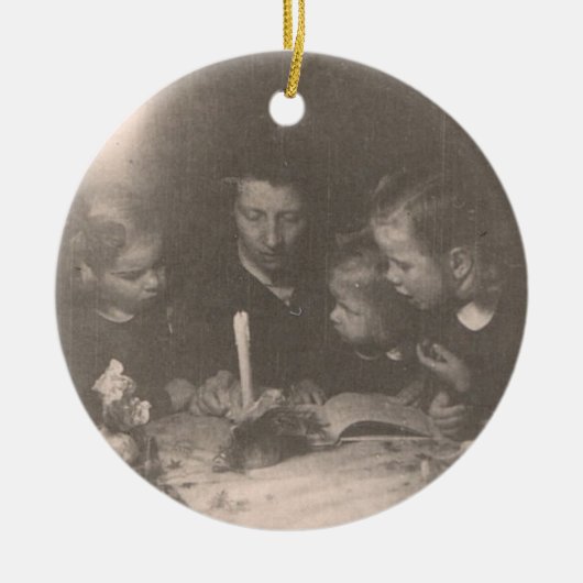 Weihnachten 1946 - Verzierung Keramikornament (Vorne)