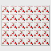 Weihnachten 1950 Vintage Damen Geschenkpapier (Flach)